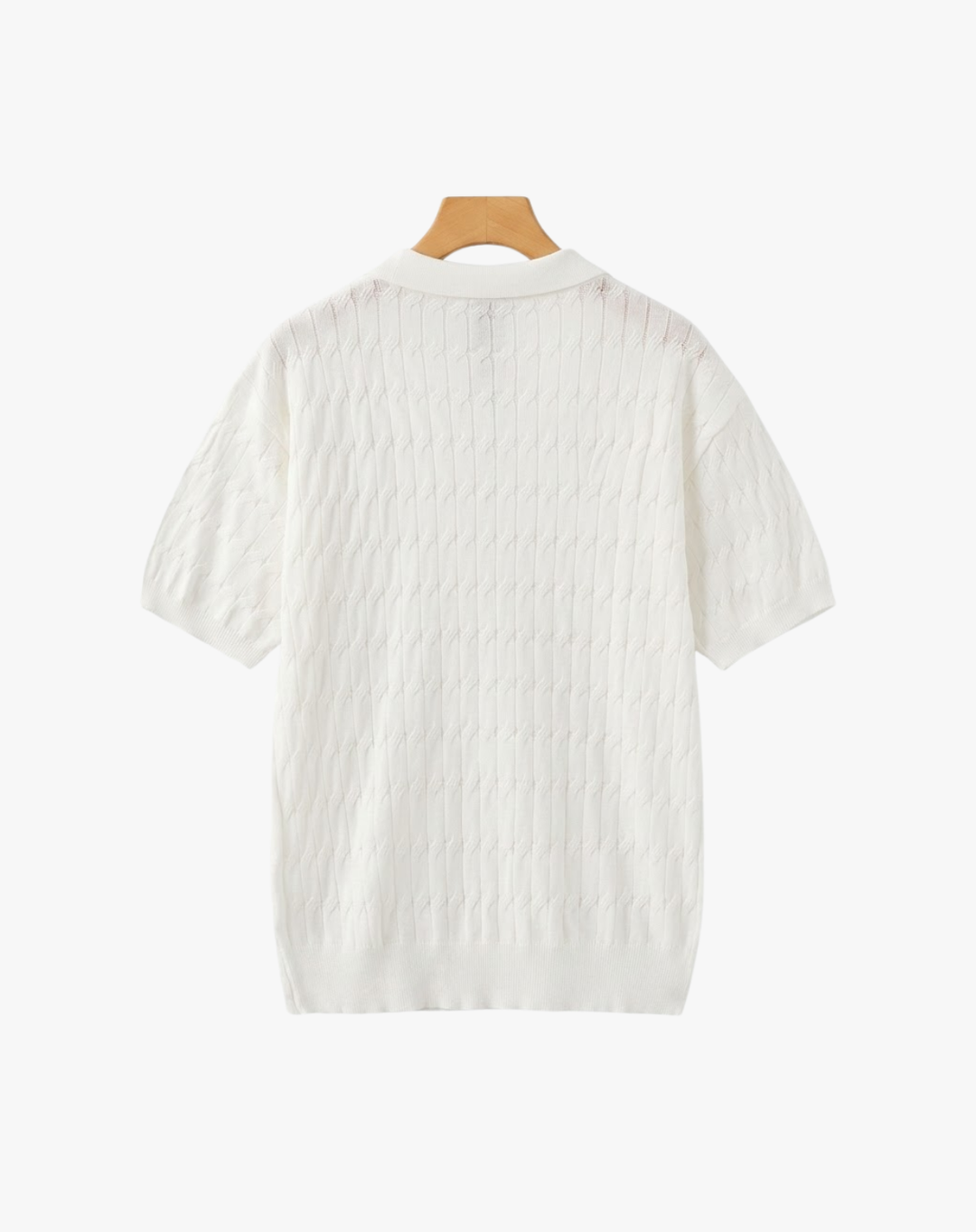 Textured Knit Polo Shirt