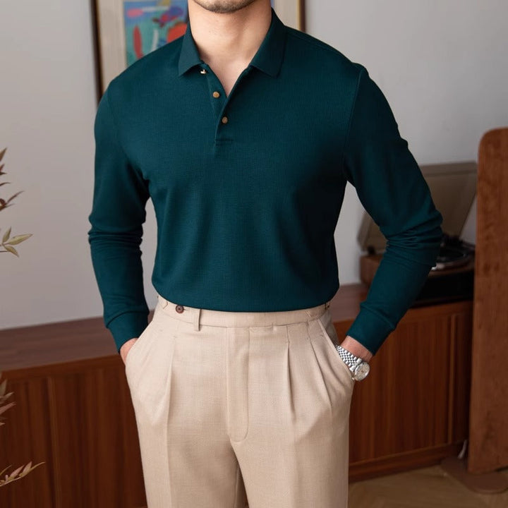 Avery Long-Sleeve Polo Shirt
