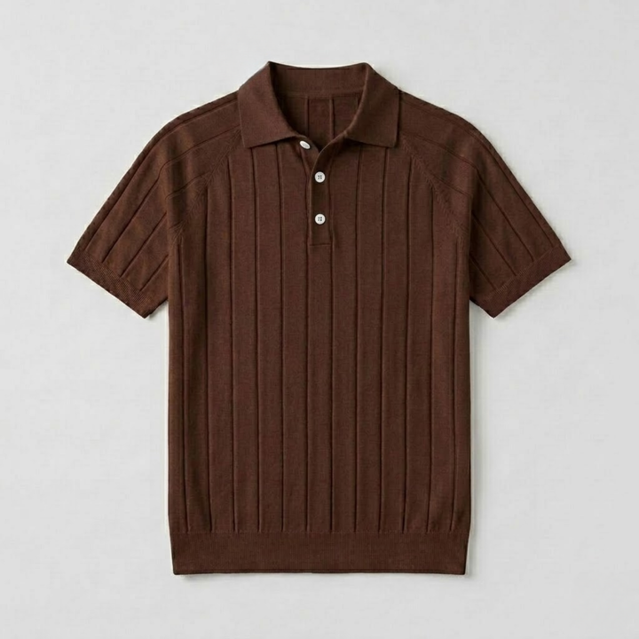 Massimo Premium Ribbed Knit Polo Shirt