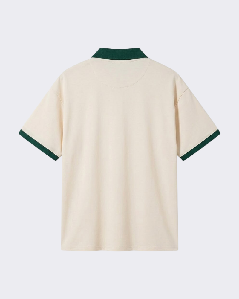 Evan Contrast-Knit Polo Shirt