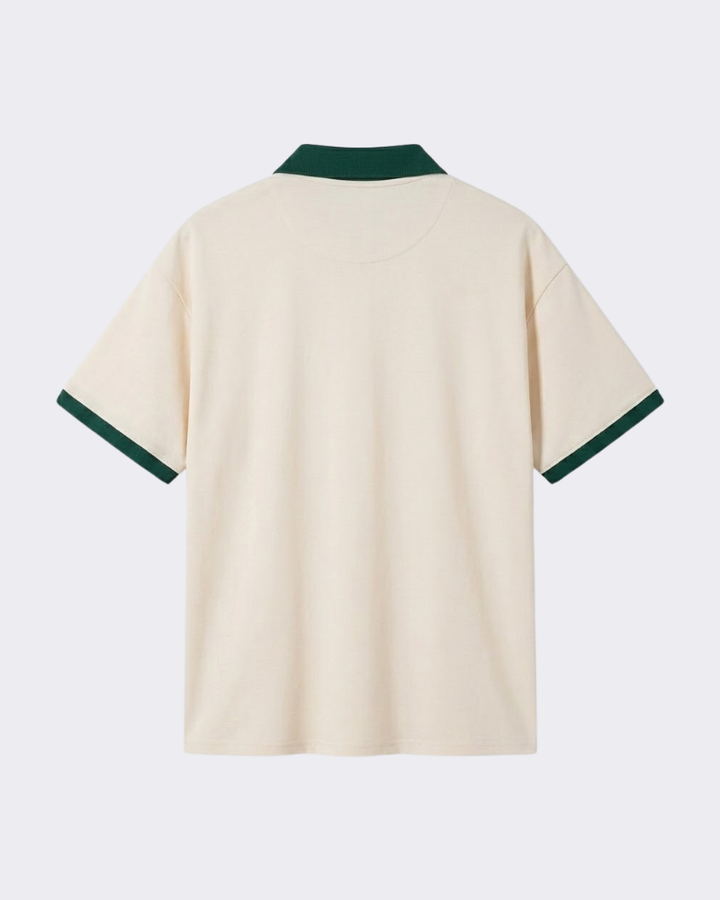 Evan Contrast-Knit Polo Shirt