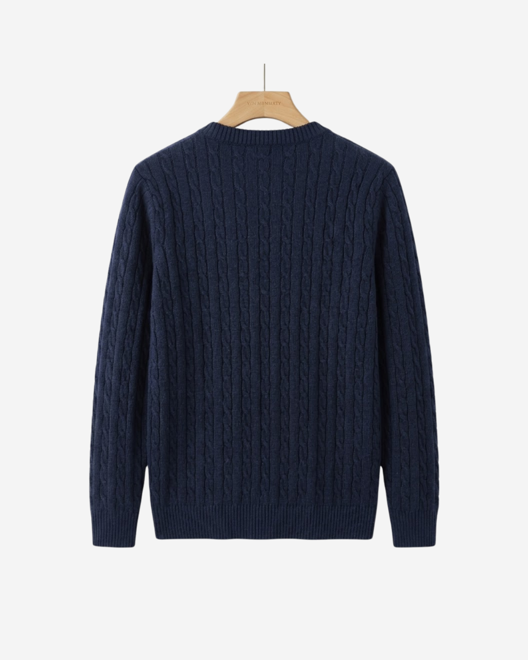 Classic Cable Knit Crewneck Sweater