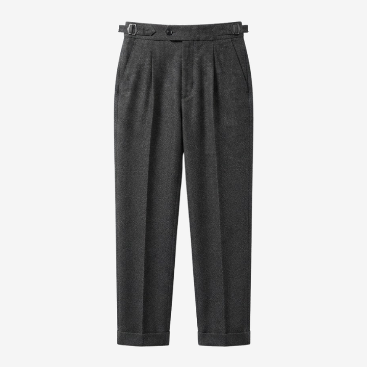 Classic Pleated Trousers with Side Adjusters