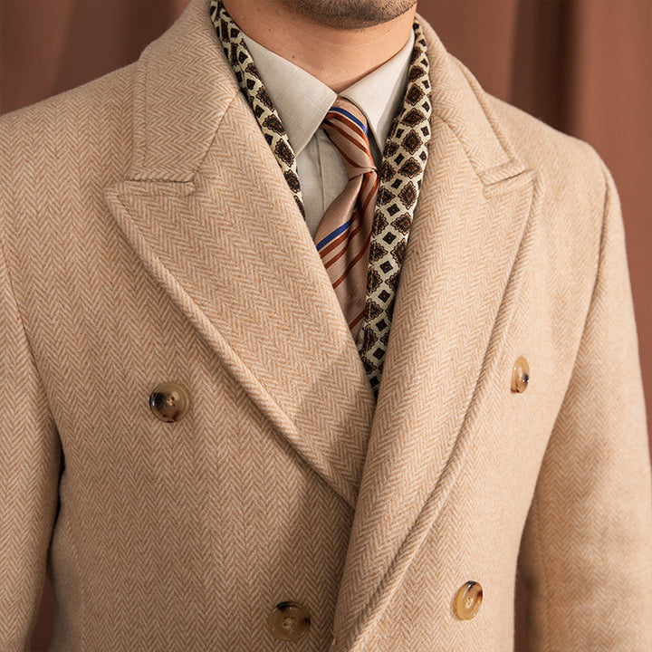 Dominic Classic Vintage Herringbone Coat