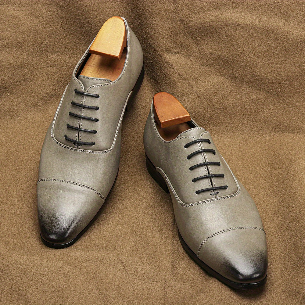 Classic Pointed-Toe Oxford Dress Shoes