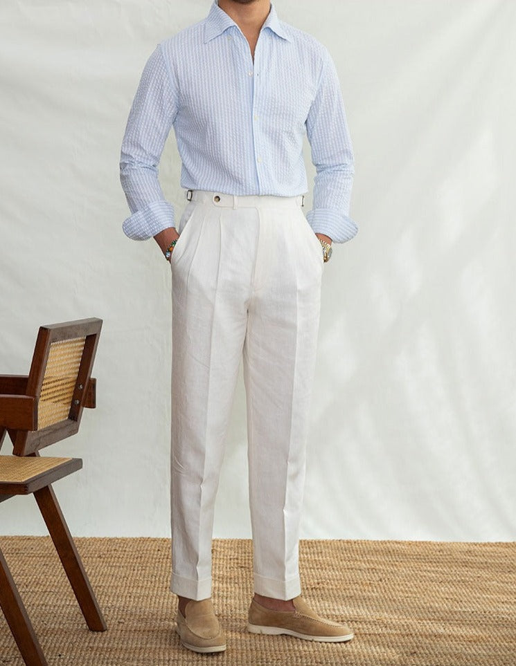 Martino Striped Seersucker Shirt