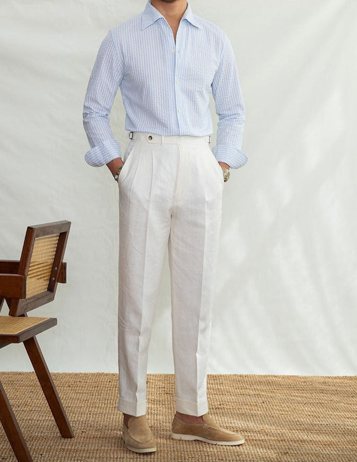 Martino Striped Seersucker Shirt