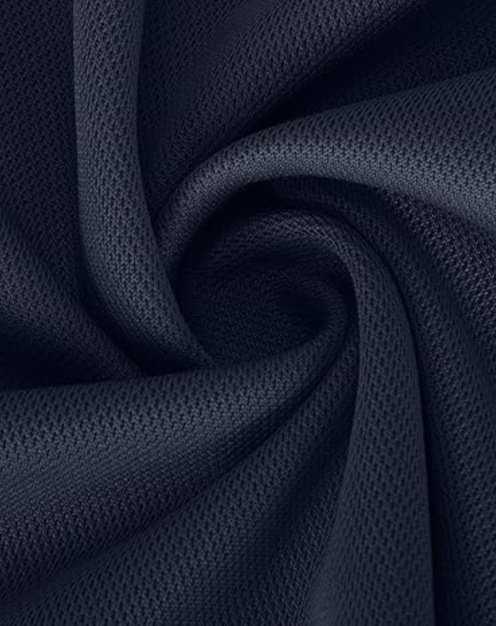 Stretch Knit Polo Shirt with Button Placket
