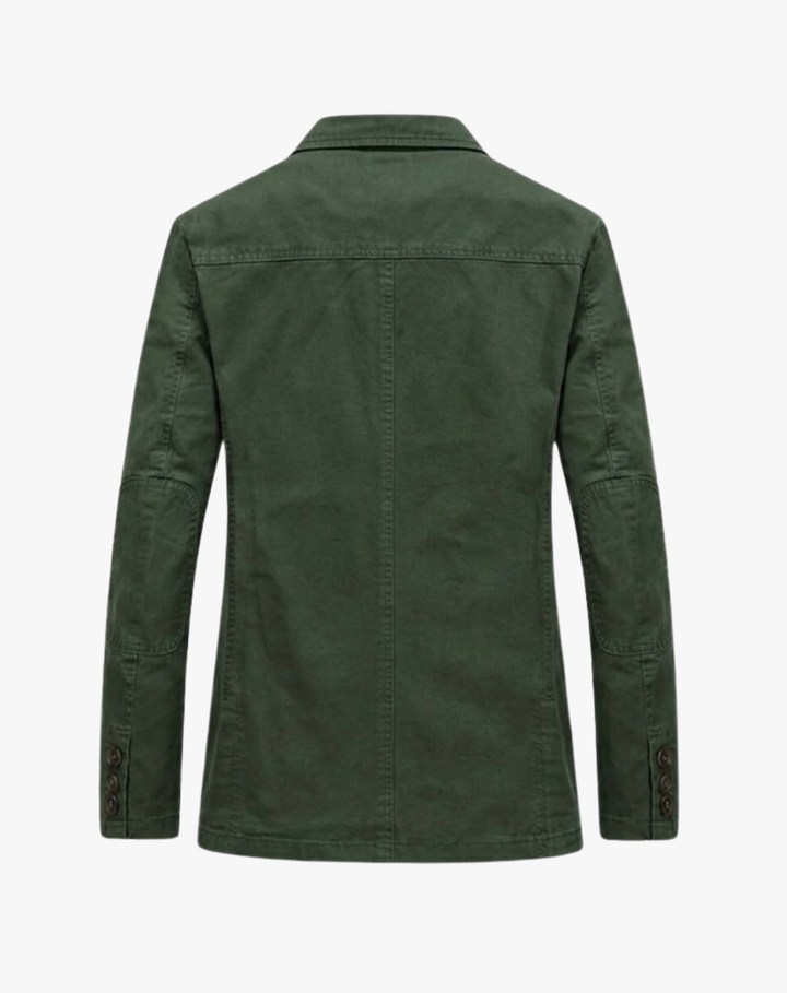 Relaxed Cotton Canvas Button-Front Jacket