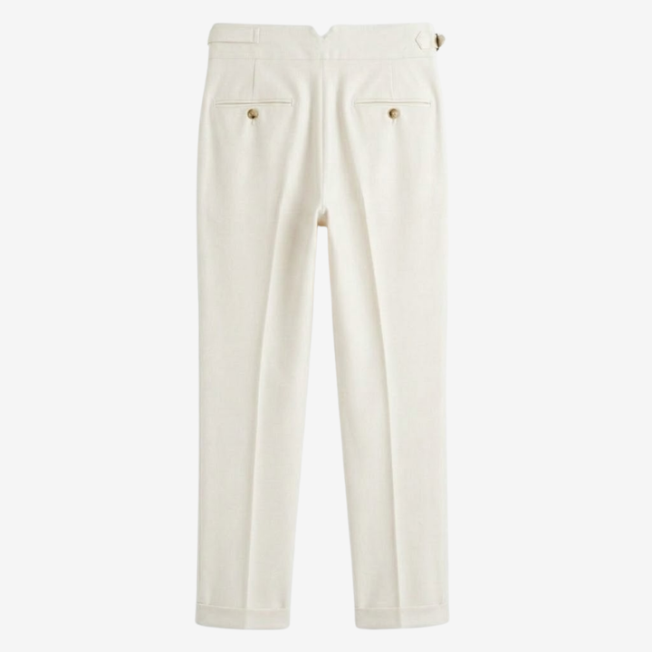 High-Rise Pleated Tailored Trousers