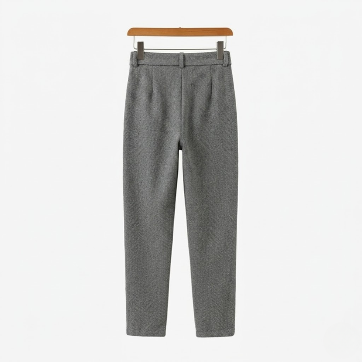 Tailored Tapered Herringbone Trousers