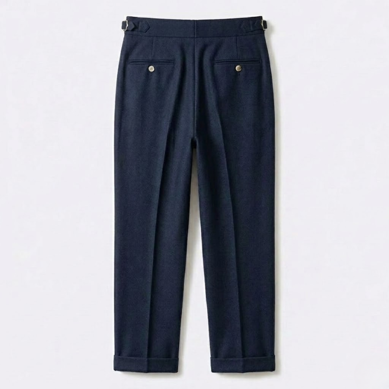 Double Pleat Trousers with Side Adjusters
