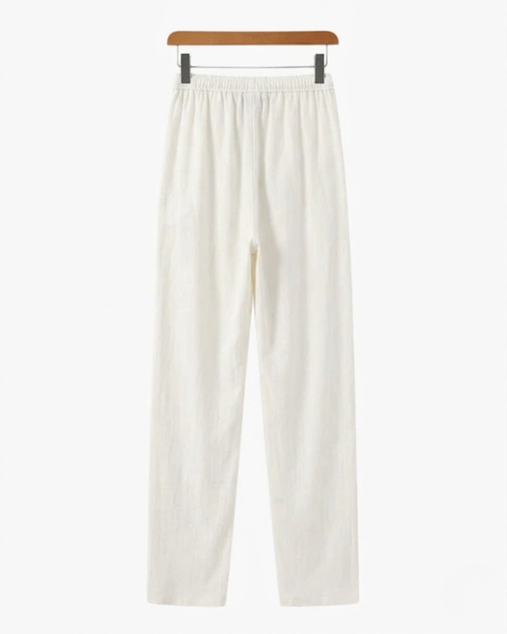Tailored Pleated Linen Pants