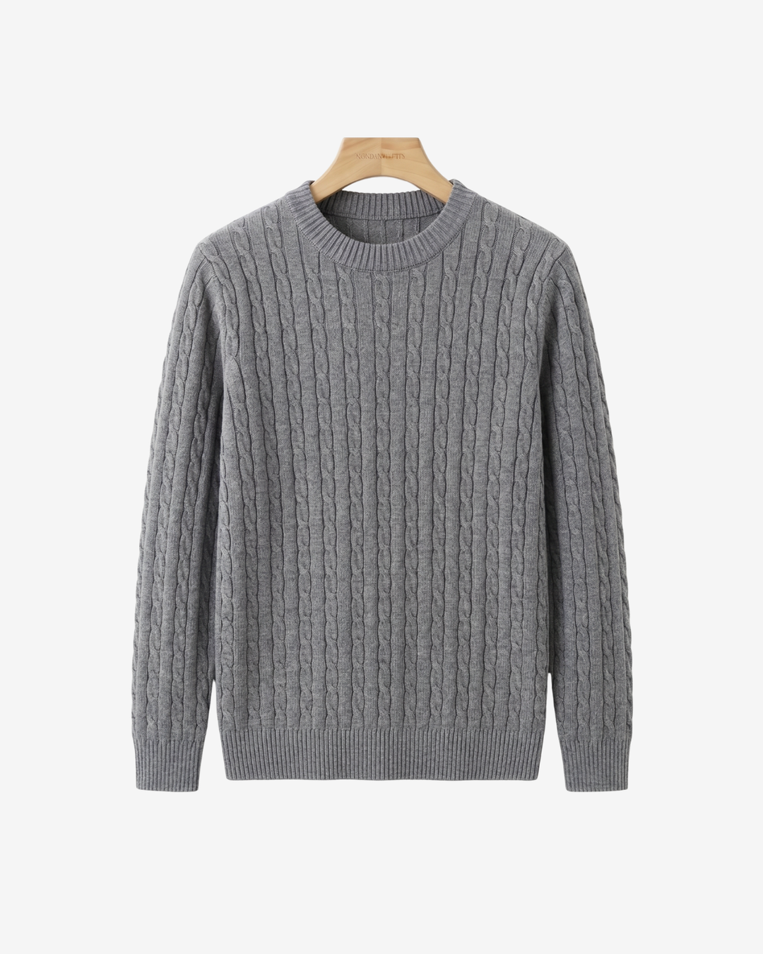 Classic Cable Knit Crewneck Sweater