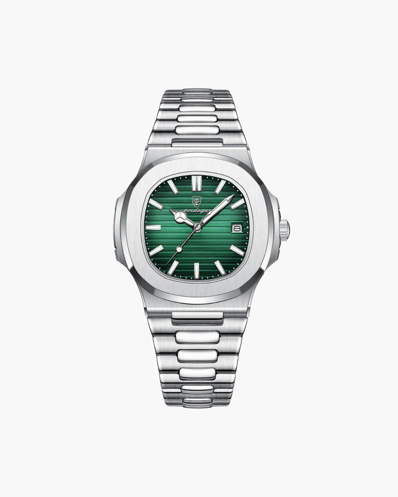 Geneva Classic Stainless Steel Water-Resistant Watch