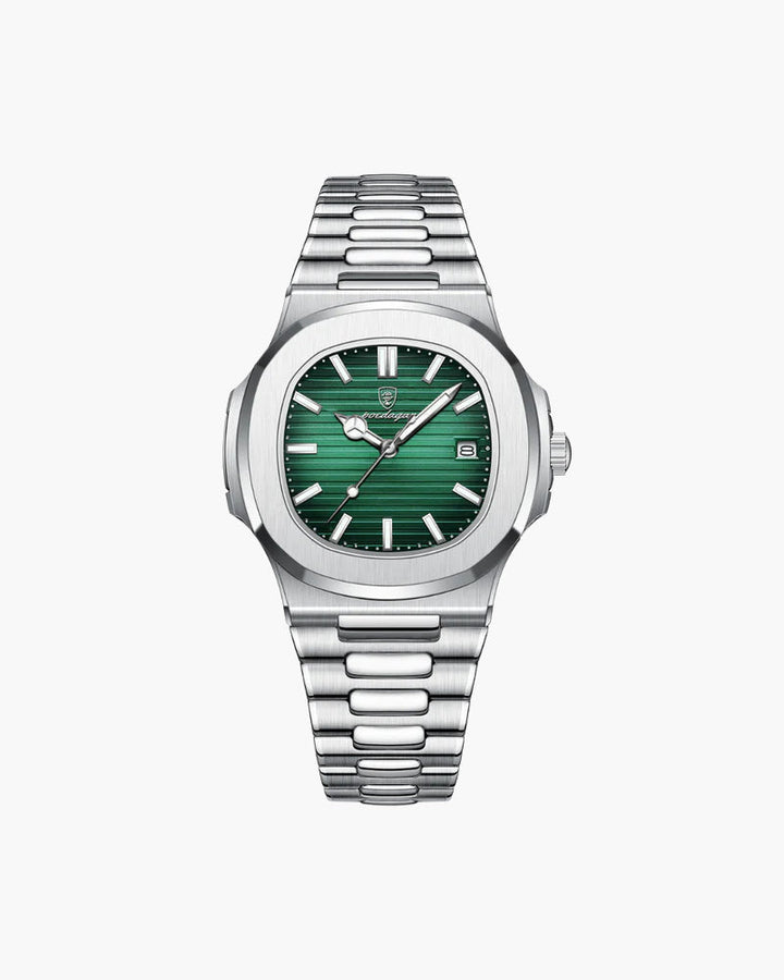 Geneva Classic Stainless Steel Water-Resistant Watch