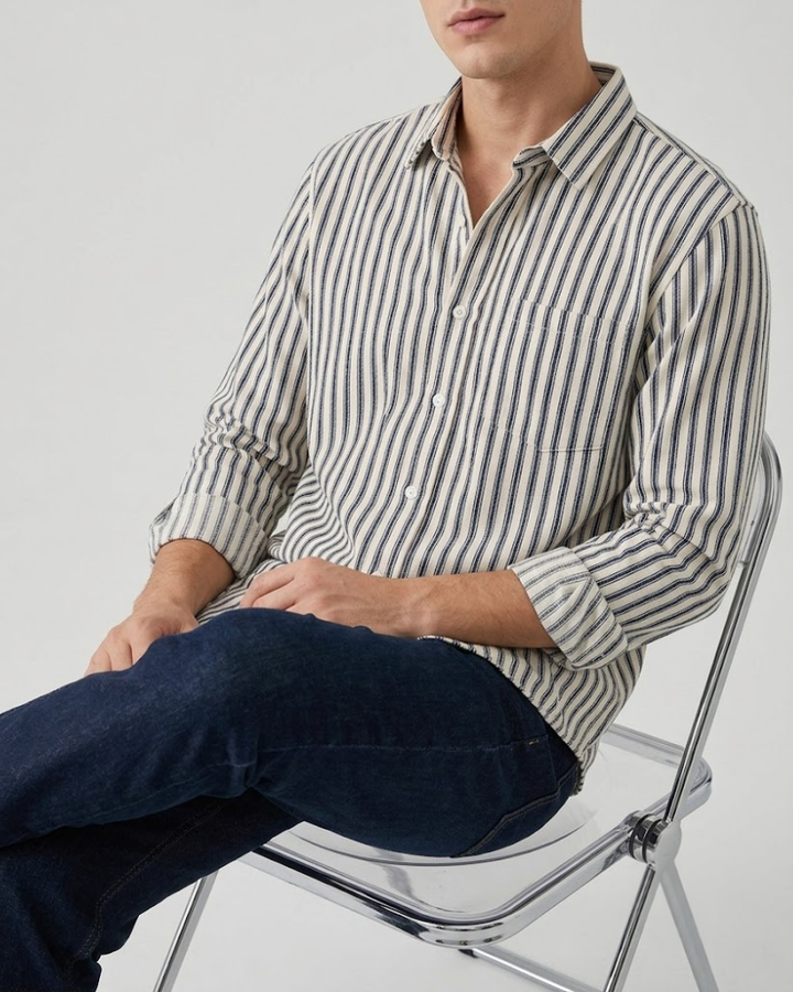 Vintage Striped Relaxed Fit Shirt