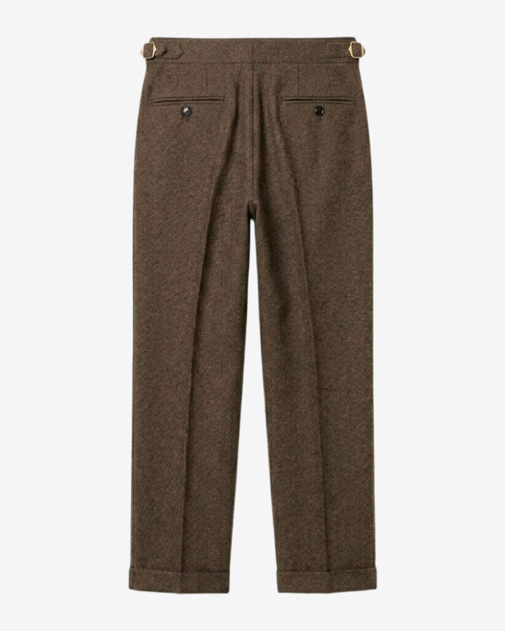 High-Rise Wool Blend Tailored Trousers