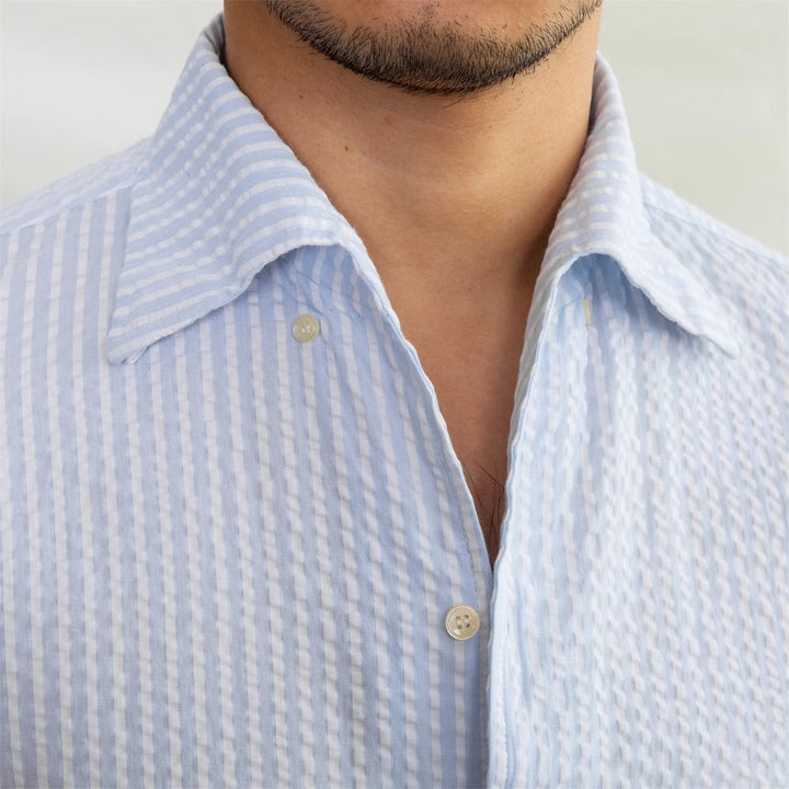 Martino Striped Seersucker Shirt