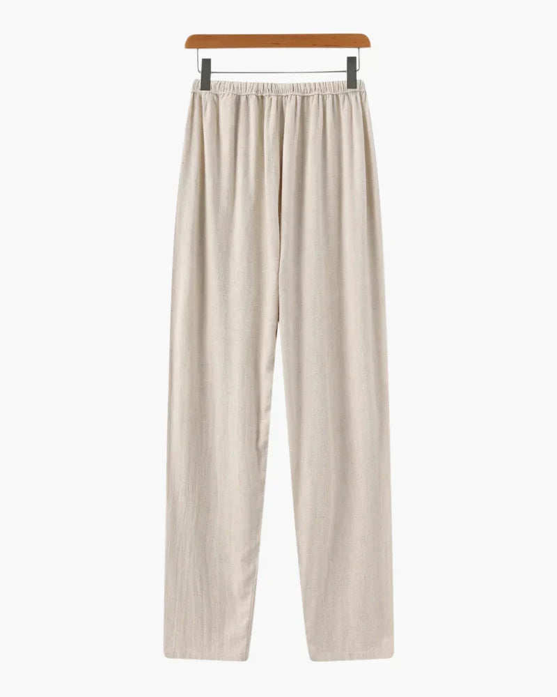 Tailored Pleated Linen Pants