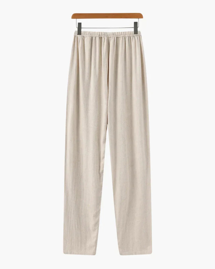 Tailored Pleated Linen Pants