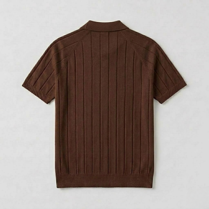 Massimo Premium Ribbed Knit Polo Shirt