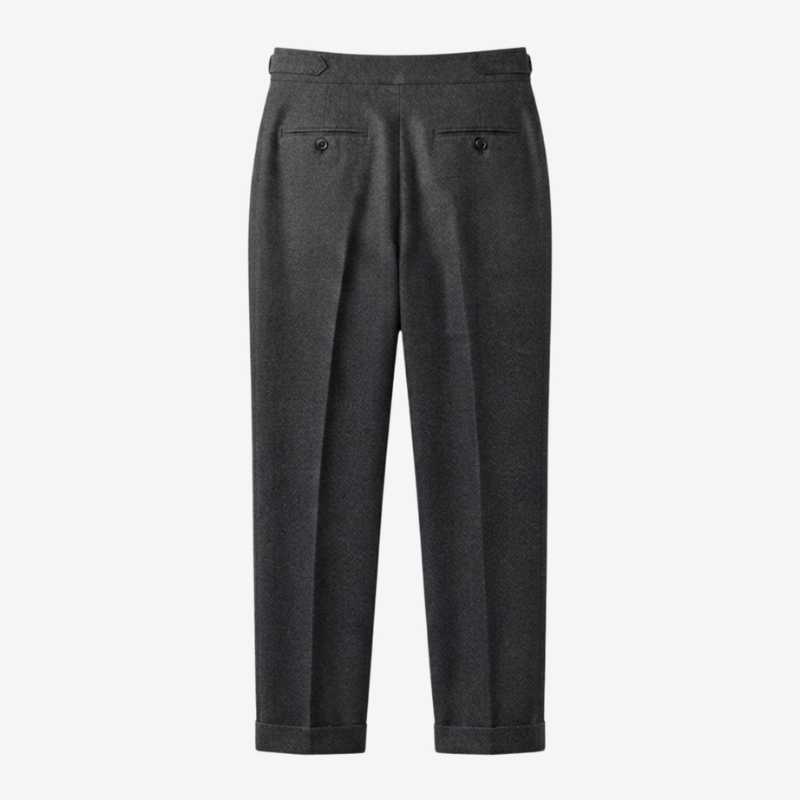 Classic Pleated Trousers with Side Adjusters