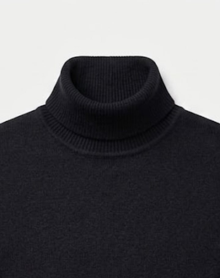 Slim Fit Turtleneck Knit Sweater