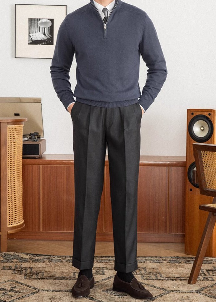 Claudio Stylish Half-Zip Pullover Jumper