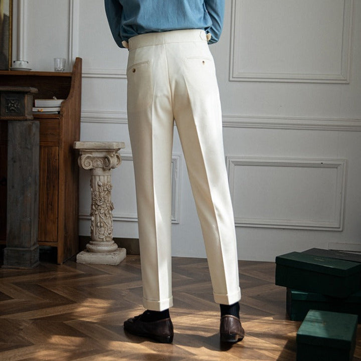Double Pleat Trousers with Side Adjusters