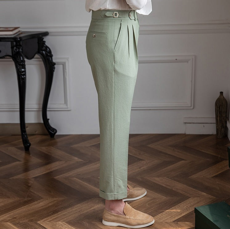 Nicolas Lightweight Seersucker Trousers