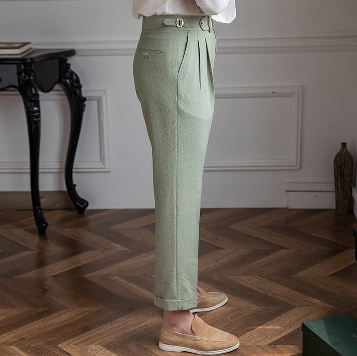 Nicolas Lightweight Seersucker Trousers