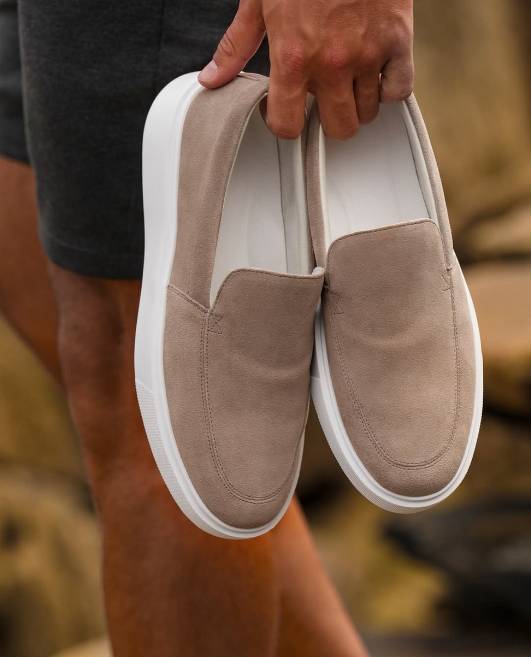 Rocky Suede Slip-On Shoes