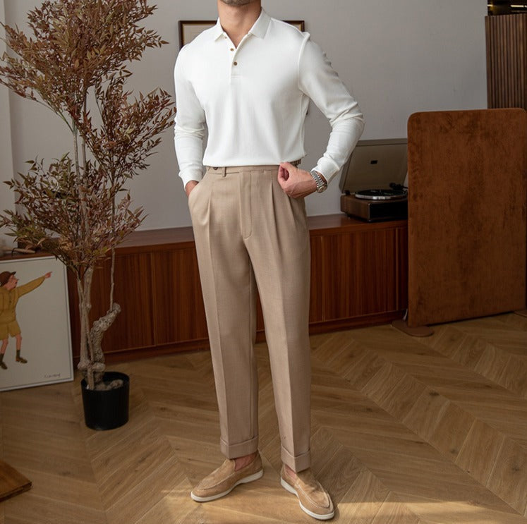 Avery Long-Sleeve Polo Shirt