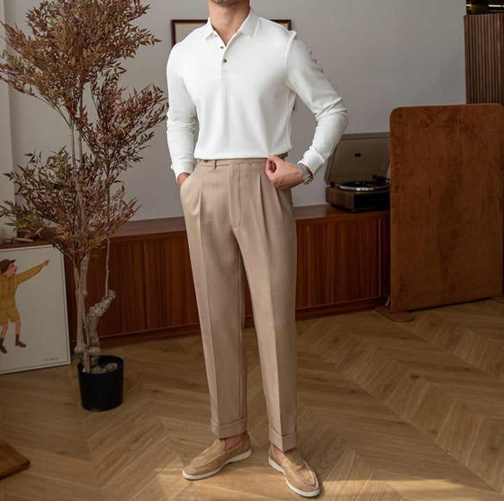 Avery Long-Sleeve Polo Shirt