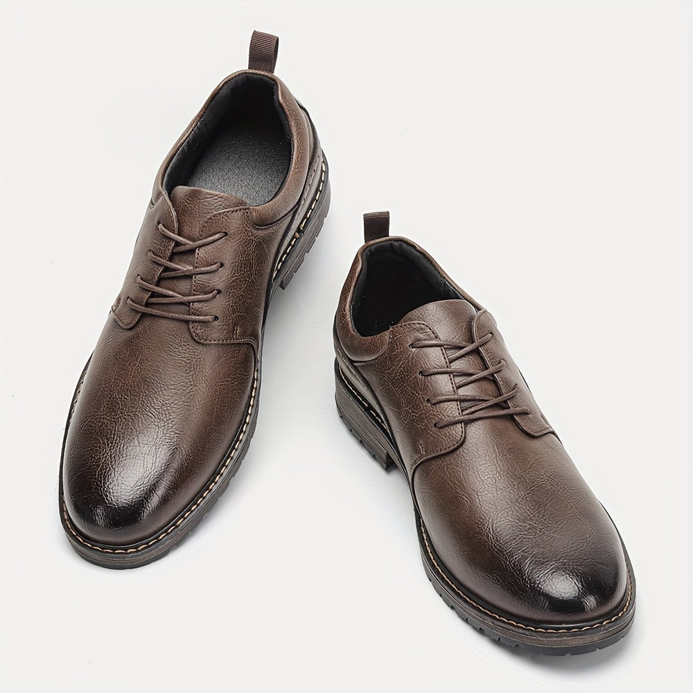 Classic Brogue Derby Dress Shoes