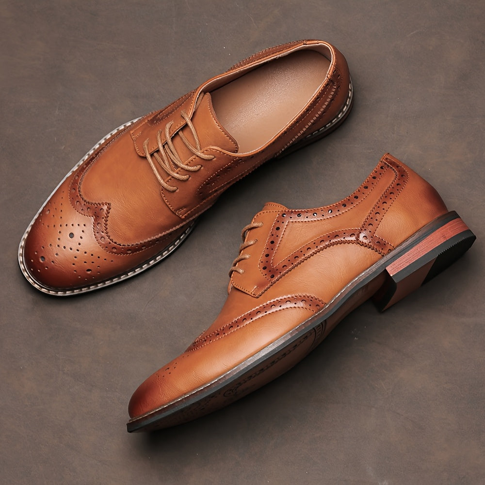 Classic Lace-Up Brogue Dress Shoes