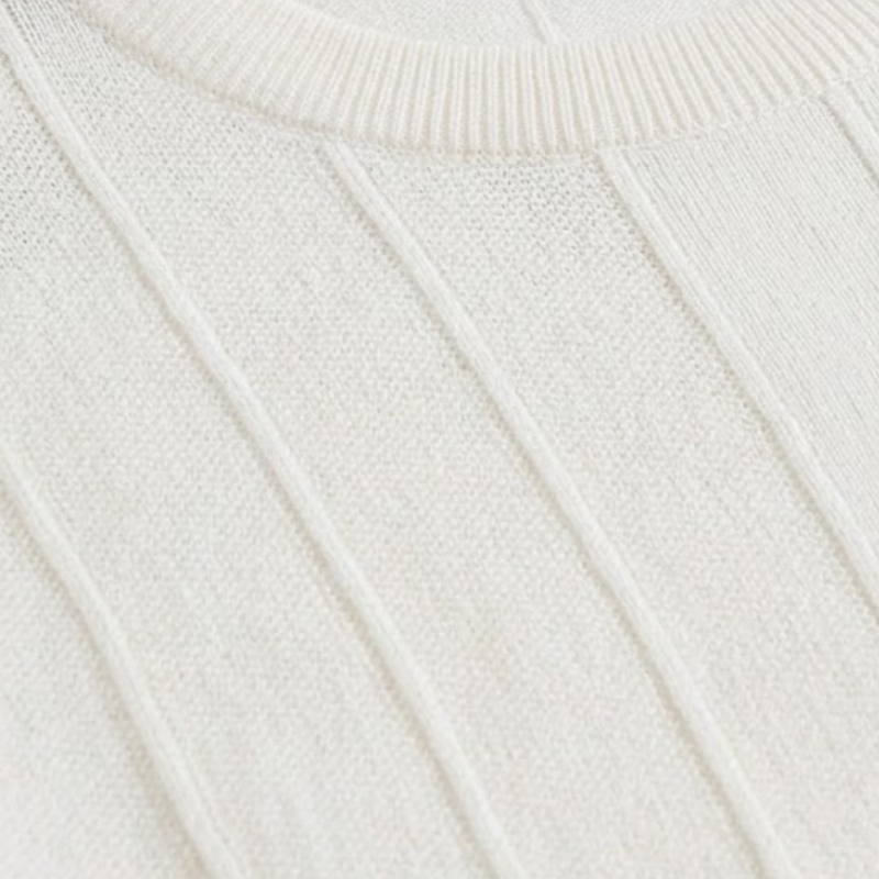 Classic Ribbed Cotton Blend Knit Shirt