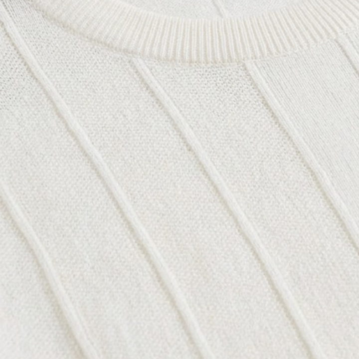 Classic Ribbed Cotton Blend Knit Shirt