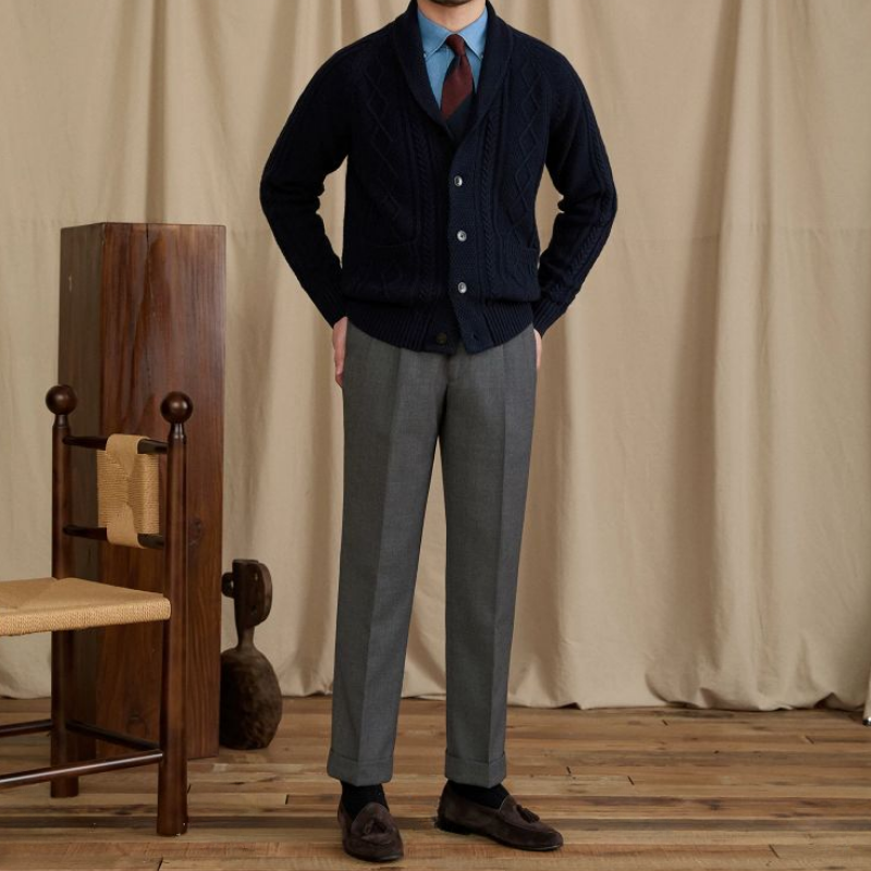 Dario Classic Cable-Knit Cardigan