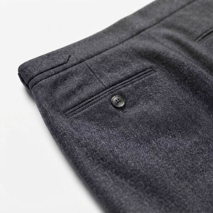Classic Pleated Trousers with Side Adjusters
