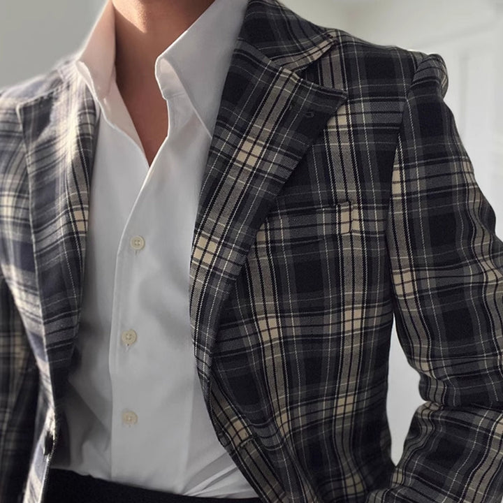 Stretch Cotton Classic Shirt with Semi-Spread Collar