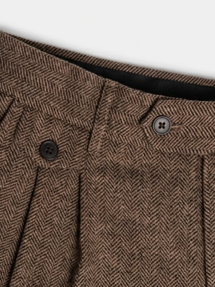Pleated Wool Trousers