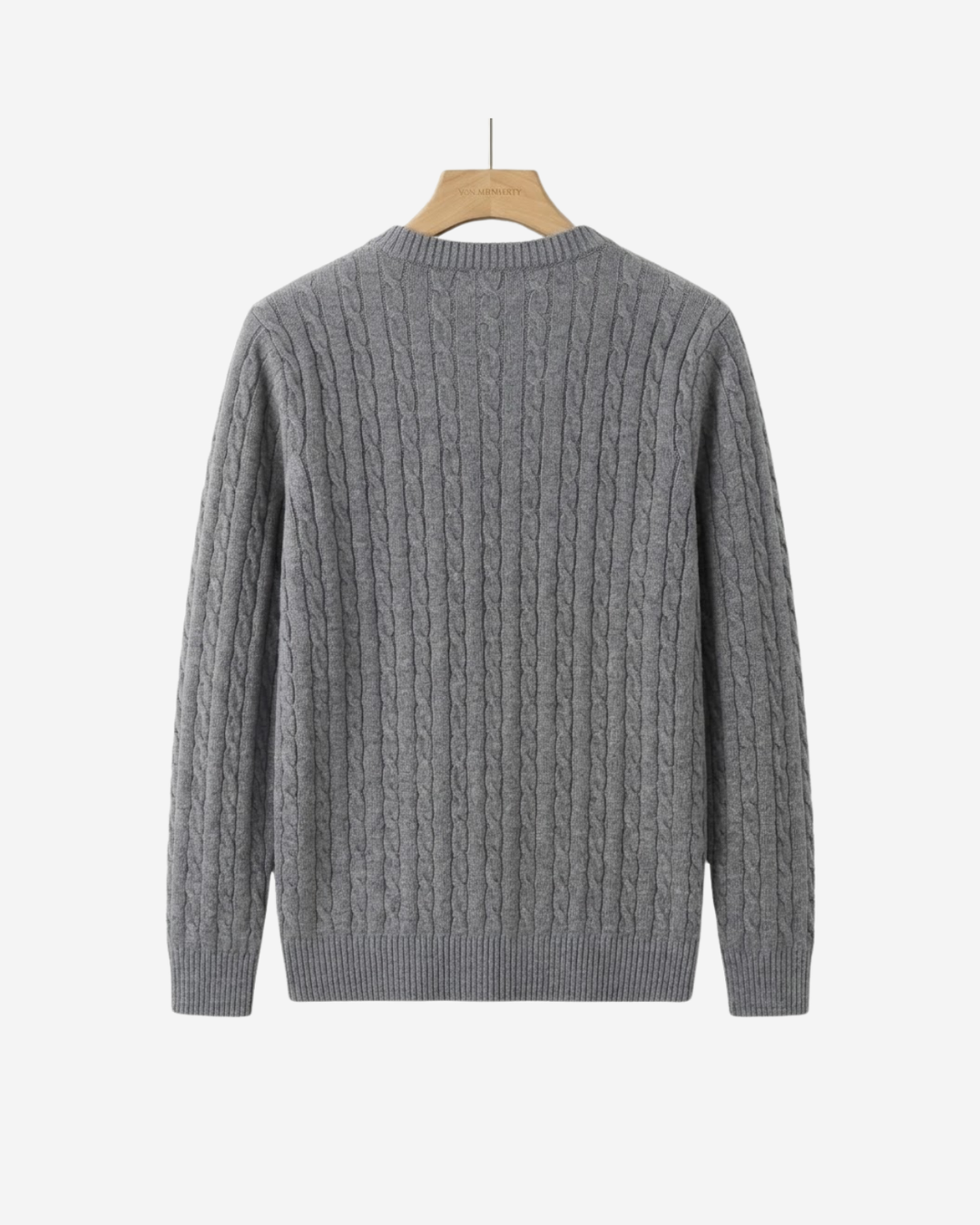 Classic Cable Knit Crewneck Sweater