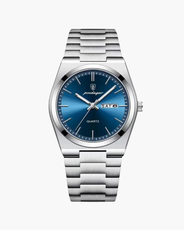 Marine Quartz Watch with Stainless Steel Bracelet