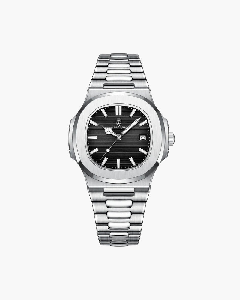 Geneva Classic Stainless Steel Water-Resistant Watch