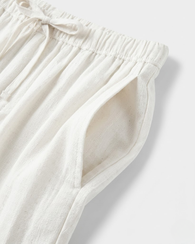 Tailored Pleated Linen Pants