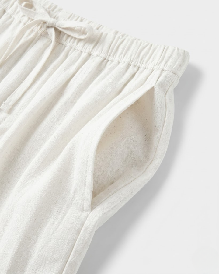 Tailored Pleated Linen Pants