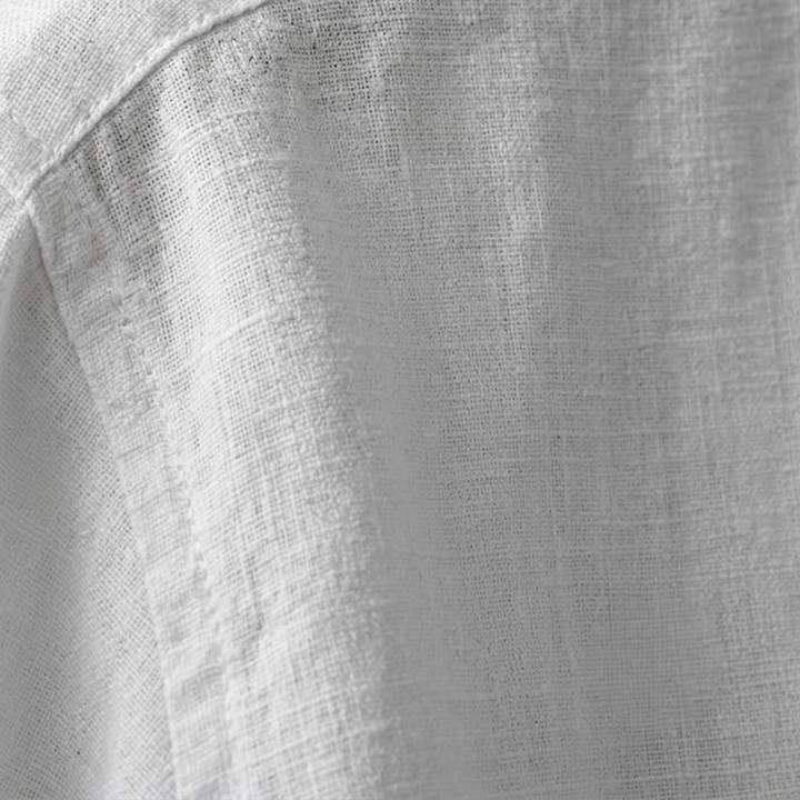 Lightweight Linen Shirt with Spread Collar