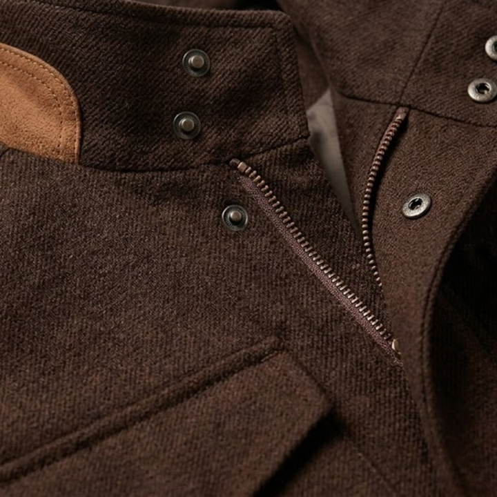Stylish Suede Denim Jacket